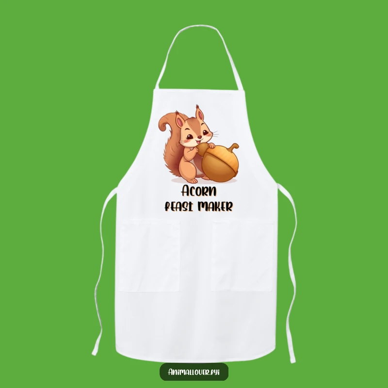 Funny Squirrel Acorn Hoarding Apron: Cook Up a Storm with Preparedness