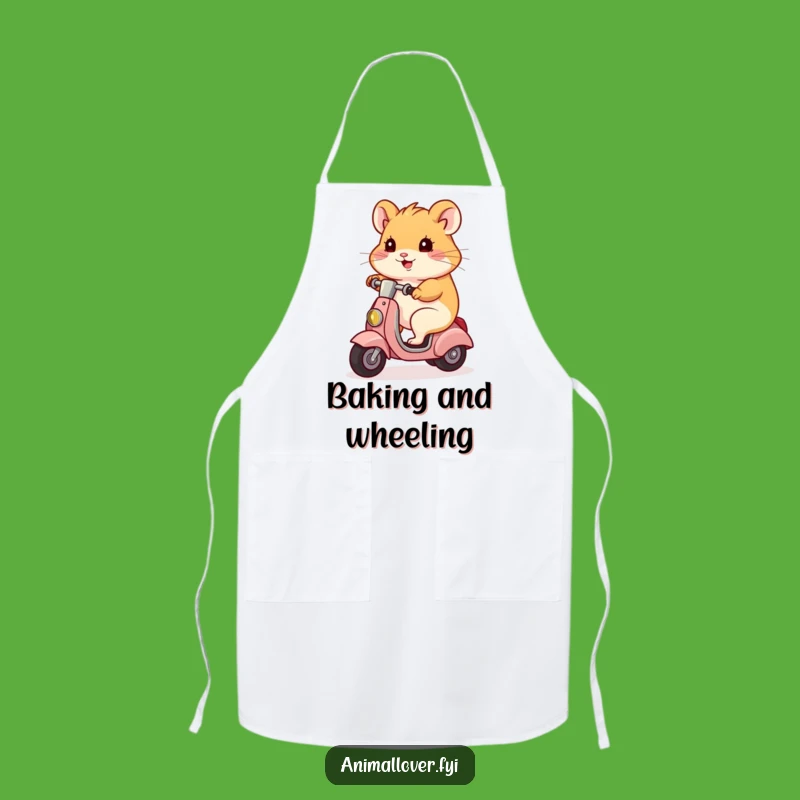 Funny Hamster Scooter Apron - Cook Up Laughs Gift!