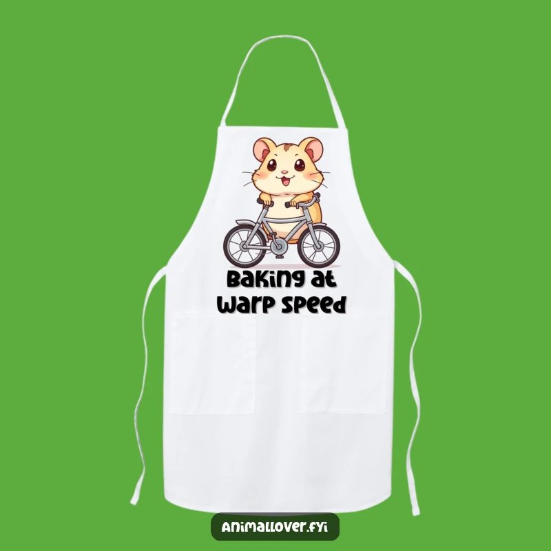 Funny Hamster Bicycle Apron: Kitchen Wear with Hilarious Pet Rider Flair Gift
