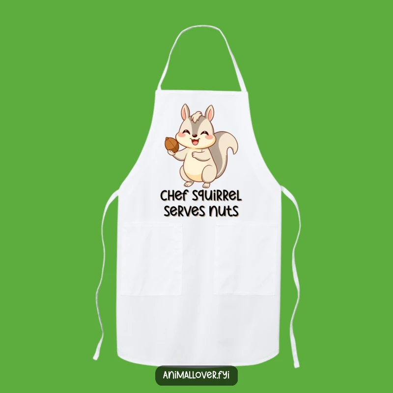 Funny Happy Squirrel Nut Apron: Cook with Generosity and a Smile on Your Face