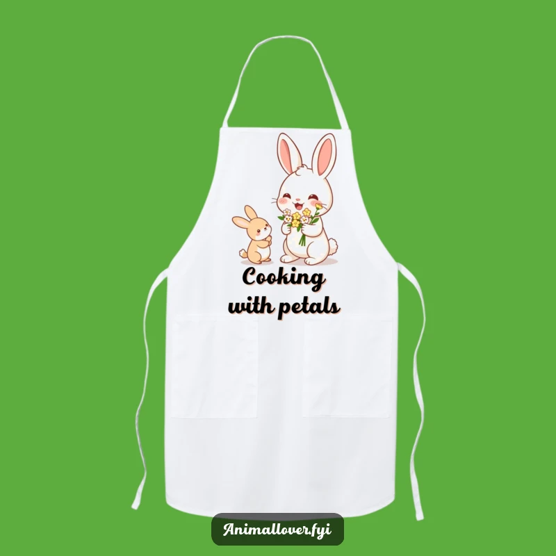 Funny Rabbit Flower Offering Apron: Garden Fun for Hosts - Great Cooking Gift