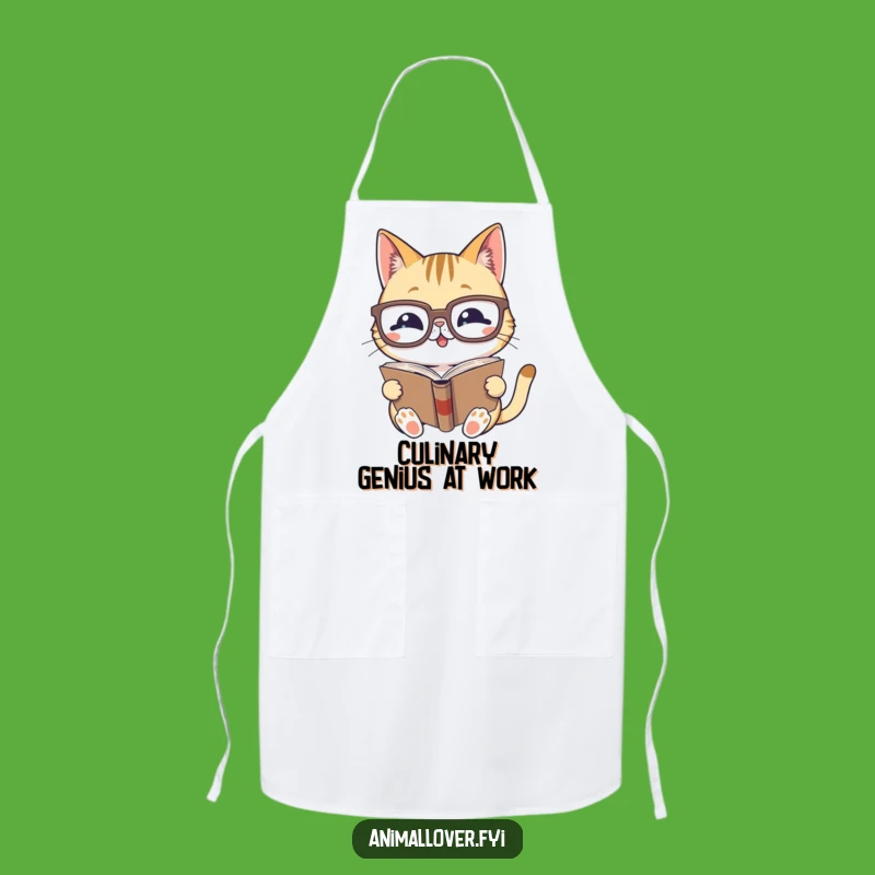 Funny Cat Reading Apron: Hilarious Kitchen Wear for Bookish Cooks