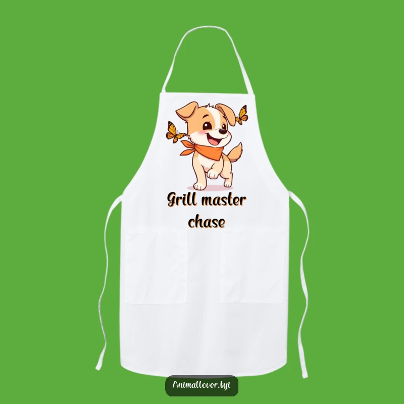 Funny Happy Dog Apron: Bandana Chef, Playful Kitchen Funny Gift!