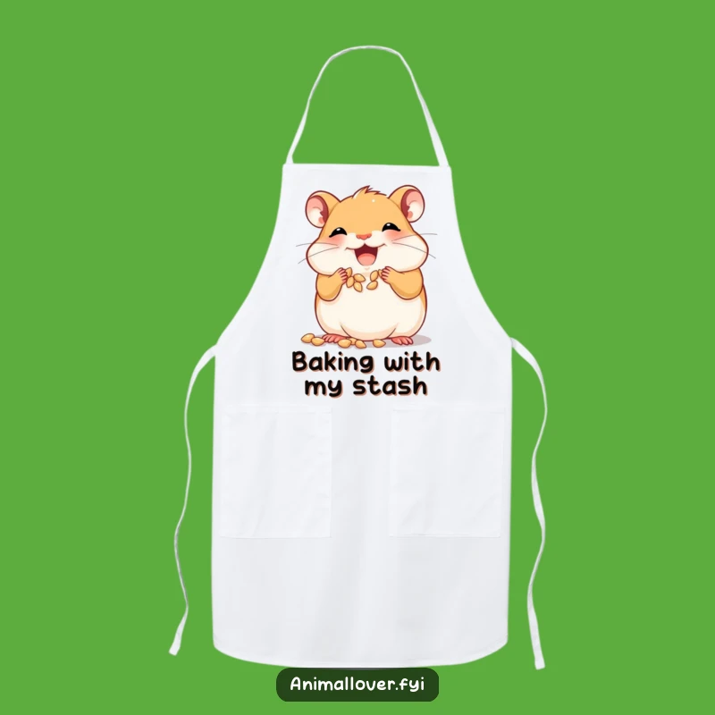 Funny Joyful Hamster Apron, Cook with Cheeky Charm and Humor