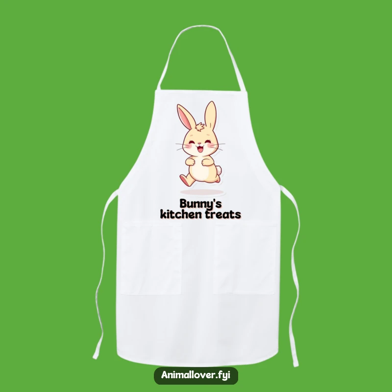 Funny Playful Rabbit Apron, Cook with Energetic Charm and Humor
