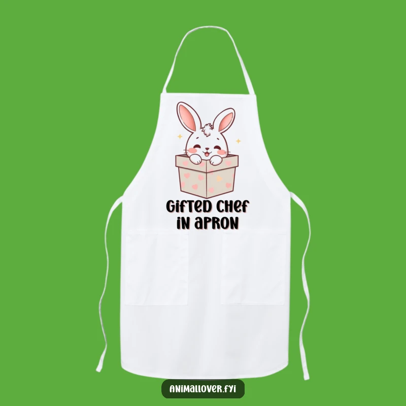 Funny Rabbit Gift Box Apron - Bake with Delight Gift!