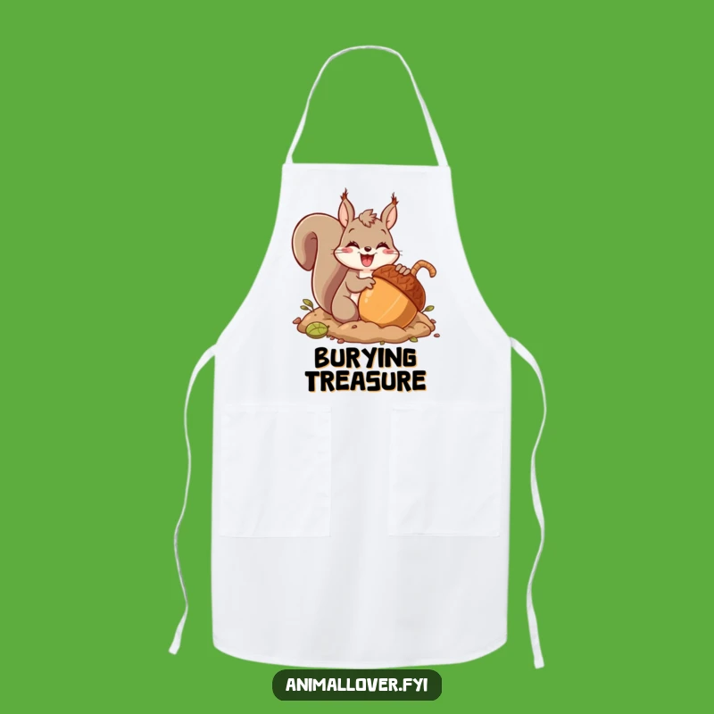 Funny Squirrel Acorn Burying Apron - Chef's Delight & Hilarious Kitchen Gift