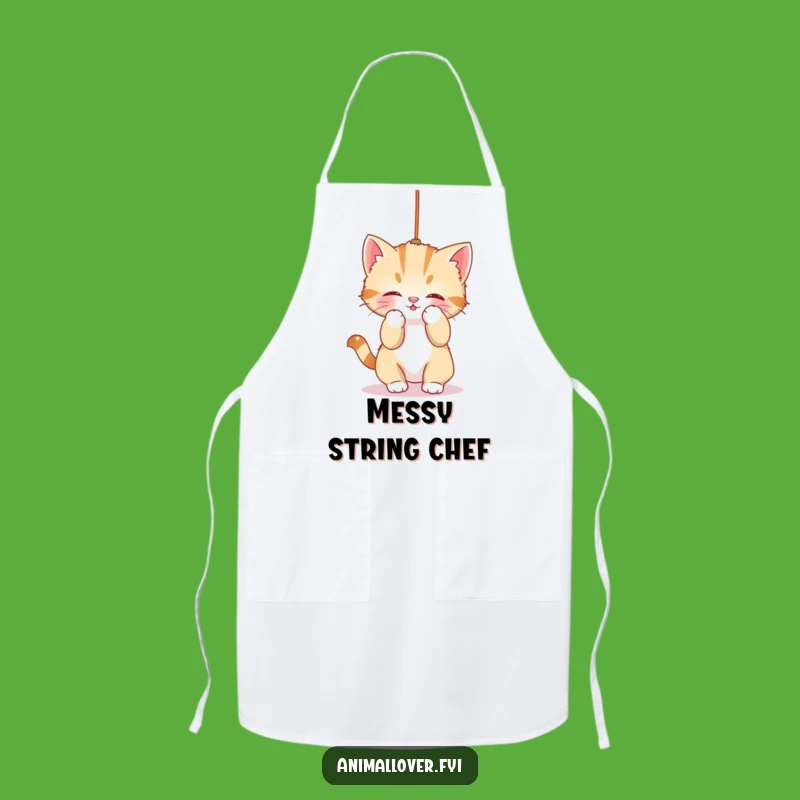 Kitchen Fun Funny Kitten String Apron: Cook with Playful Kitty Charm!