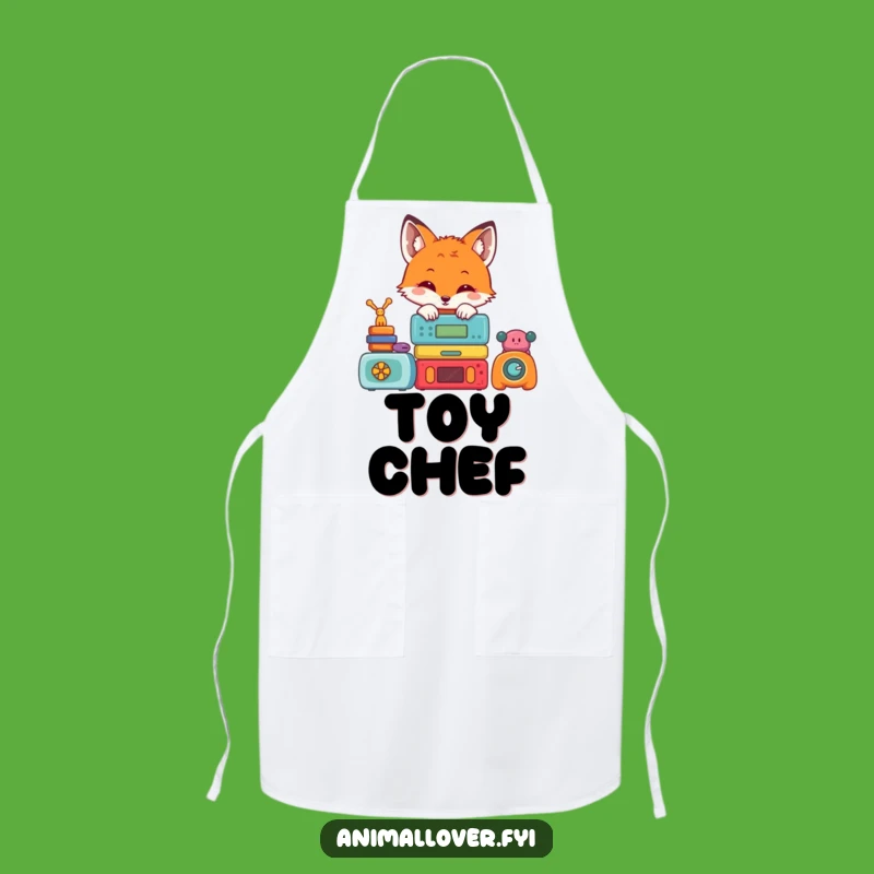 Funny Fox Toy Apron: Chef's Hilarious & Cute Kitchen Companion!
