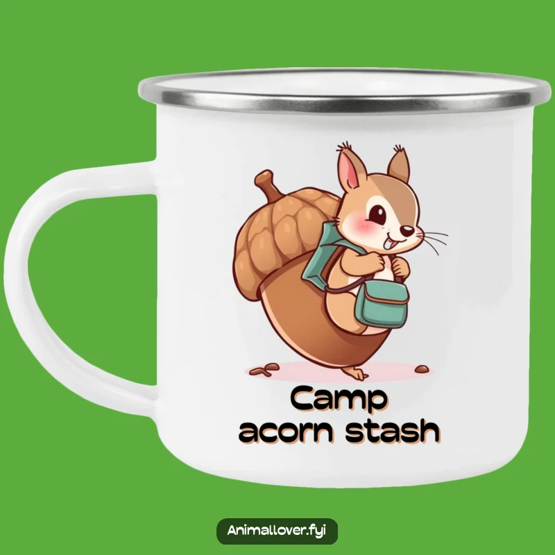 Funny Cheeky Squirrel Camping Mug: Backpack Adventure, Durable Nutty Funny Gift!