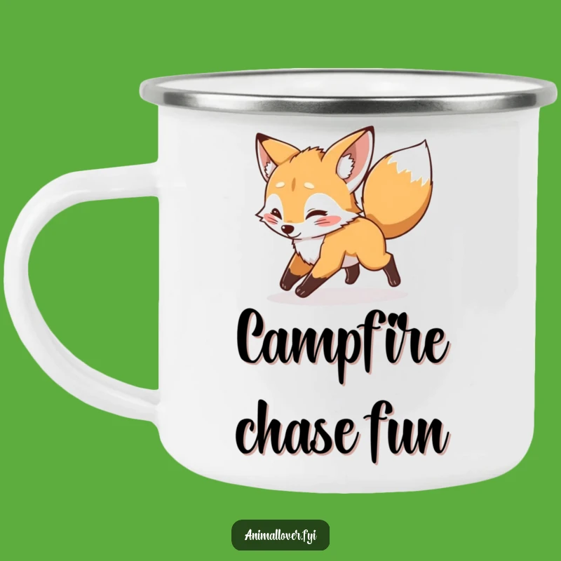 Funny Fox Tail Camping Mug: Sip & Chase Fun! Funny Gift!