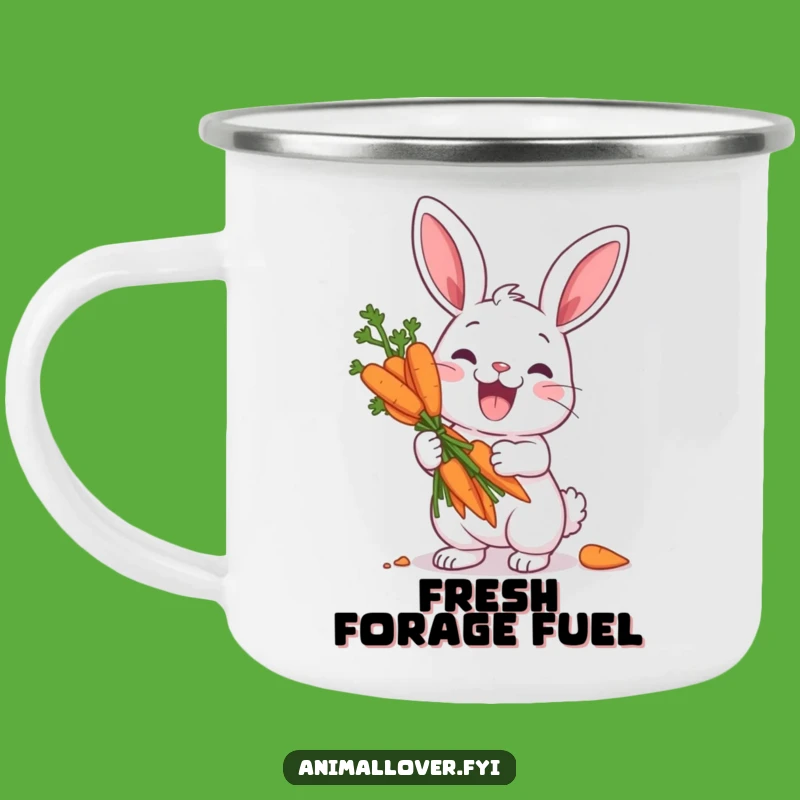 Funny Rabbit Carrot Treasure Camping Mug - Outdoor Adventures & Bunny Humor