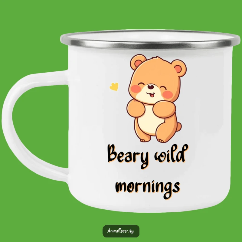 Funny Bear Hug Camping Mug - Warm Sips by the Fire Gift
