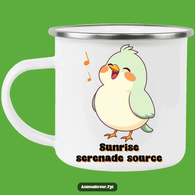 Funny Bird Camping Mug: Cheerful Tune for Your Outdoor Adventures