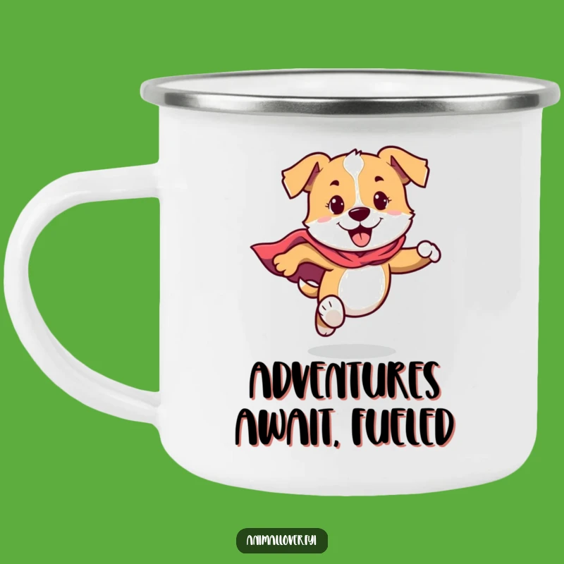 Funny Dog Cape Camping Mug: Trail Hero, The Perfect Funny Gift for Hikers!