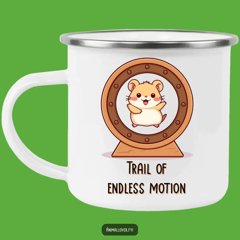 Funny Hamster Wheel Camping Mug: Trail Tales, The Best Funny Gift for Outdoors!