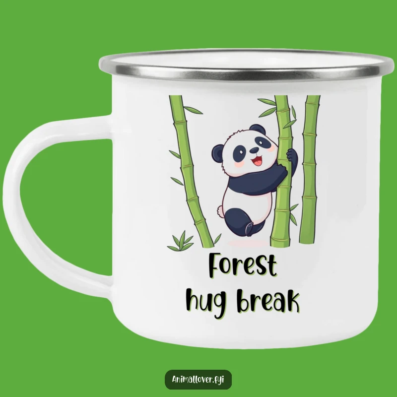 Funny Panda Bamboo Hug Camping Mug: Durable Playful Bear Outdoor Gear Gift