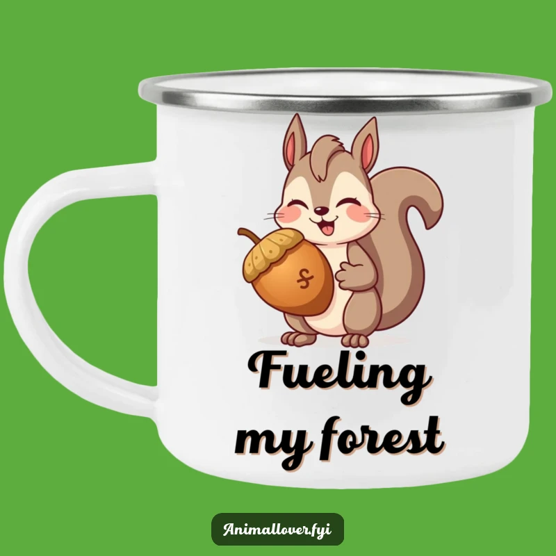Funny Squirrel Winking Camping Mug: Your Hilarious Trail Companion