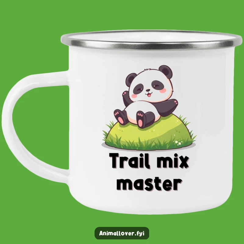 Funny Panda Camping Mug: Adventure-Ready Rolling Panda Gift