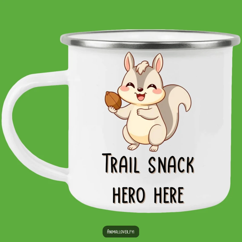 Funny Happy Squirrel Nut Camping Mug: Your Cheerful Companion for Outdoor Adventures