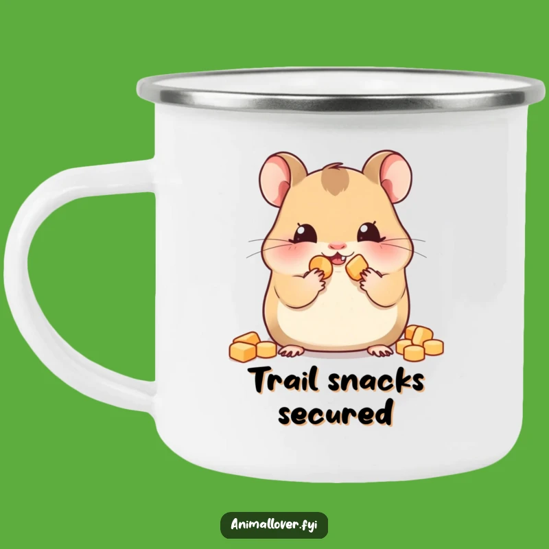 Funny Hamster Trail Mug - Cheeky Snack Camp Cup, Unique Funny Gift