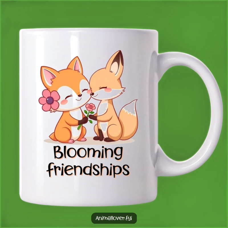 Funny Kind Fox Flower Mug: The Sweetest Gift for Animal Lovers with a Heart of Gold!