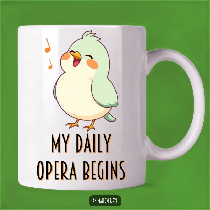 Funny Bird Mug: Puffed Chest Singer, Cheerful Tune - Perfect Gift for Joyful Mornings