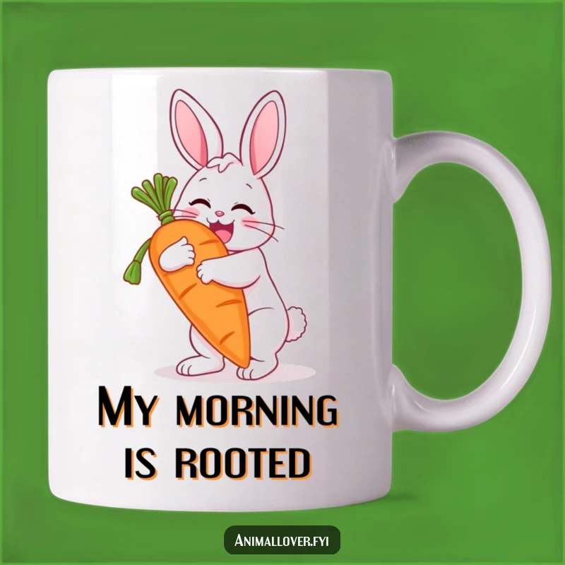 Funny Bunny Hugging Carrot Mug: The Perfect Funny Gift for Veggie Lovers