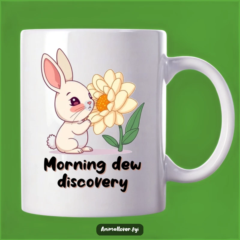 Funny Curious Rabbit Flower Mug: A Hilarious Gift for Nature Lovers with a Sense of Wonder