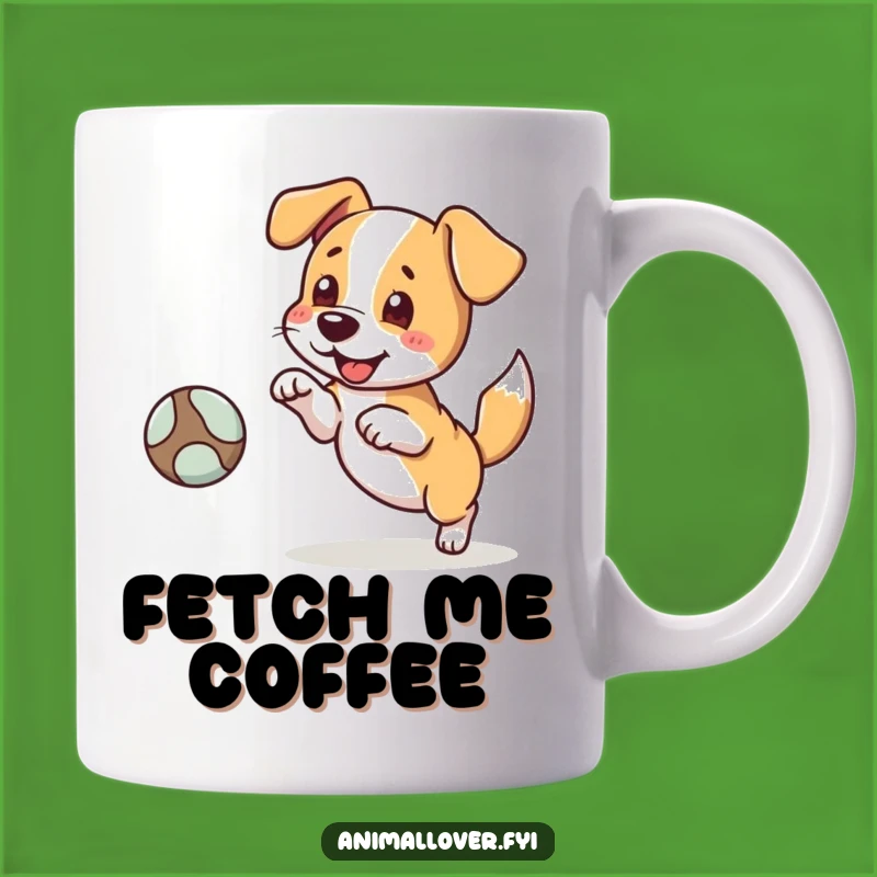Funny Fetching Dog Mug: Hilarious Happy Pup Gift for Dog Lovers