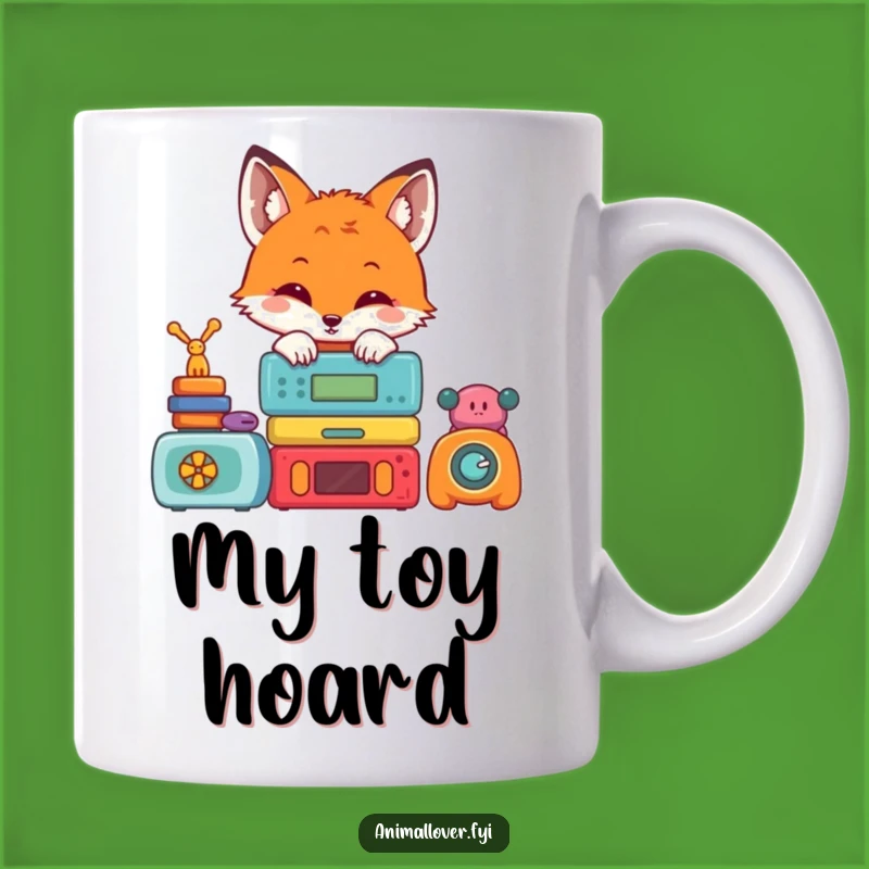 Funny Fox Toy Peek Mug: Adorable & Hilarious Gift for Fox Lovers!