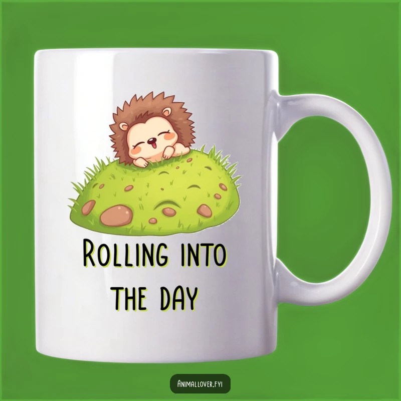 Funny Hedgehog Rolling Mug: Pure Joy Downhill, Perfect Funny Gift