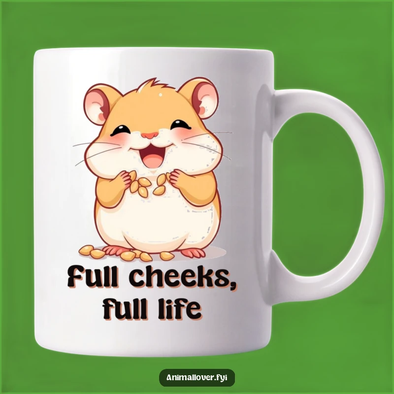 Funny Joyful Hamster Mug, a Hilarious Gift for Cheeky Foodie Lovers