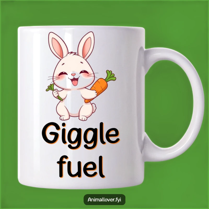 Funny Joyful Rabbit Carrot Mug: The Hoppy Gift for Bunny Lovers with a Sense of Humor!