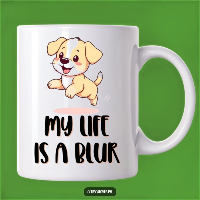 Funny Puppy Tail Chaser Mug: A Hilarious Gift for Dog Lovers Who Get Dizzy
