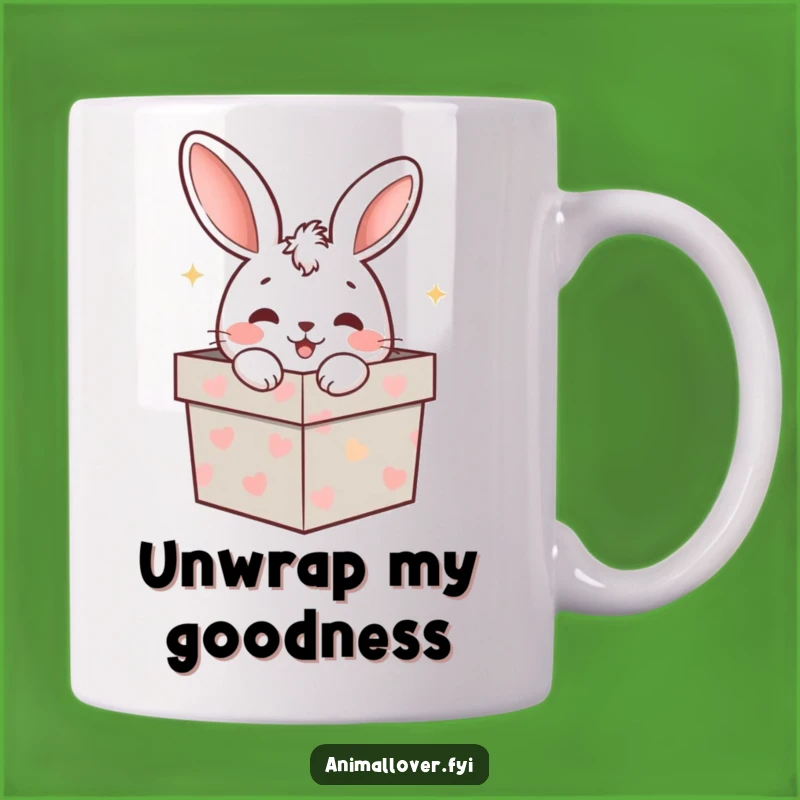 Funny Rabbit Gift Box Mug - Surprise Your Friends with Laughs!