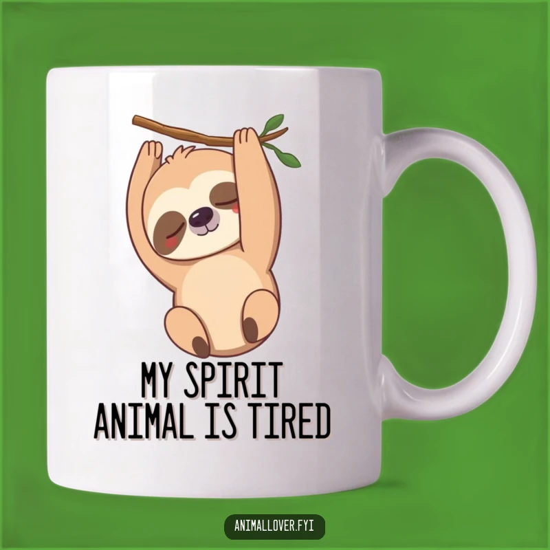 Funny Sloth Mug: Gentle Smile Upside Down, Perfect Relaxing Gift for Slow Mornings
