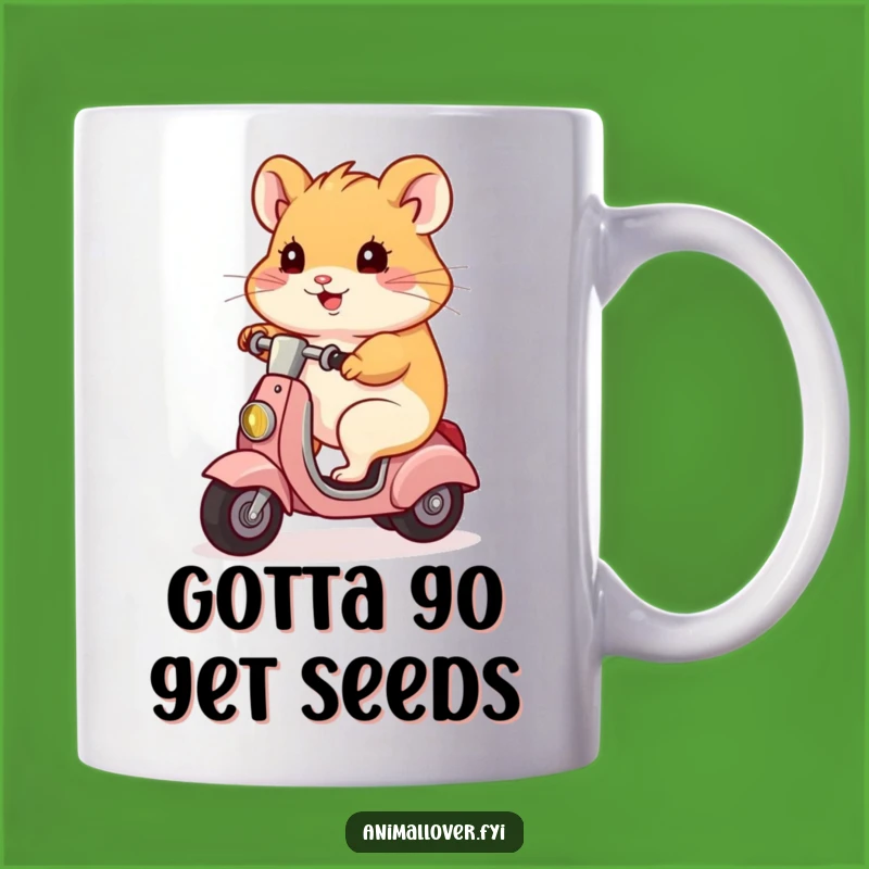 Funny Hamster Scooter Rider Mug - Hilarious Gift for Hamster Lovers!