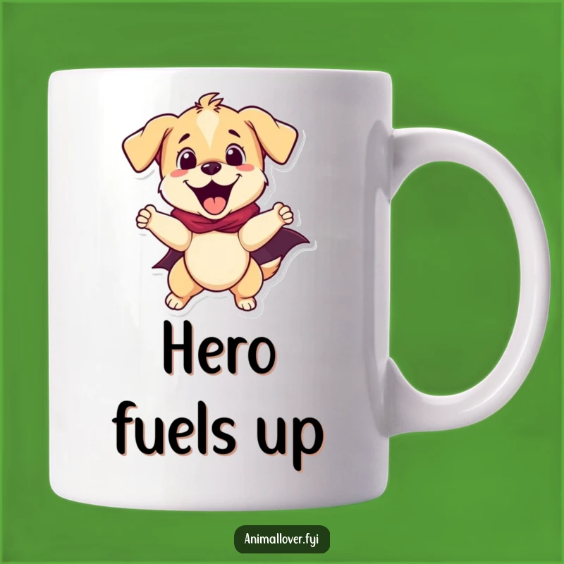Funny Puppy Superhero Mug - Heroic Laughs Gift for Dog Lovers!