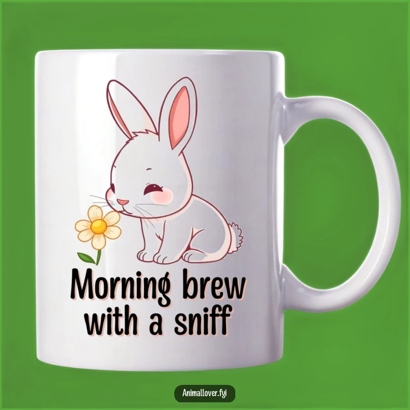 Funny Rabbit Flower Sniffer Mug: A Quirky Gift for Nature Lovers