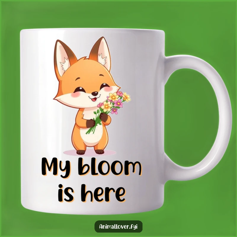 Funny Fox Flower Bouquet Mug: A Cheerful Funny Gift for Nature Lovers