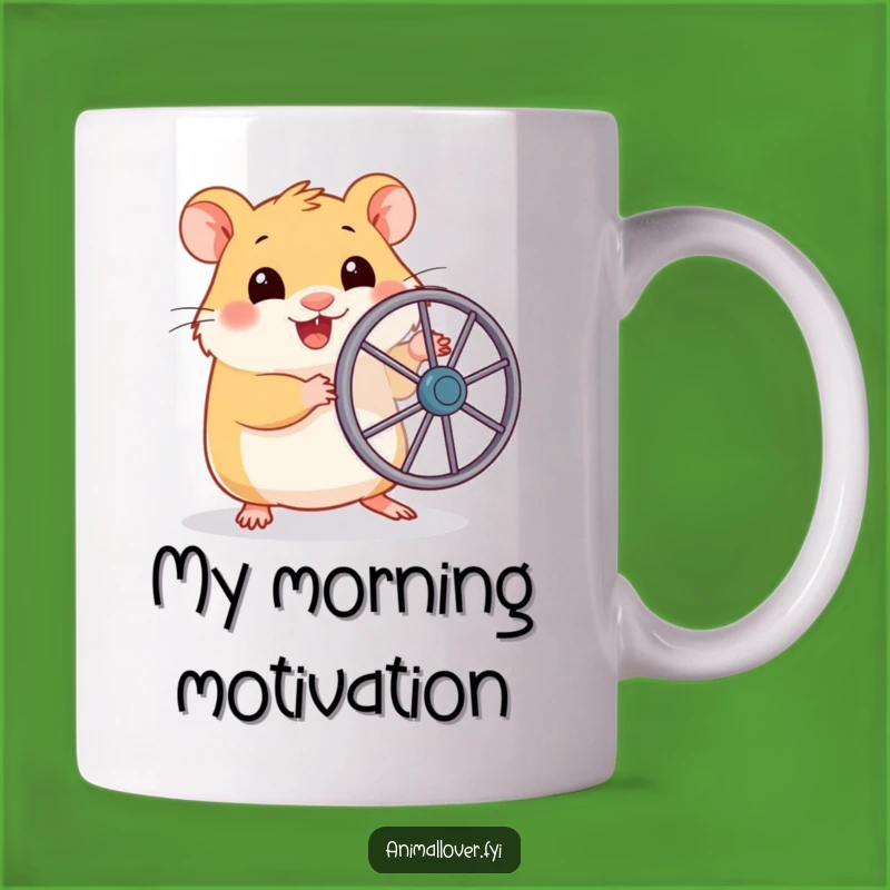Funny Hamster Running Wheel Mug: Adorable Hamster Gift for Pet Lovers