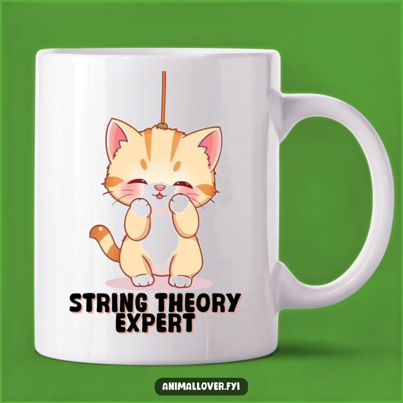Funny Kitten String Mug: Adorable Playful Kitty, Perfect Gift for Cat Lovers