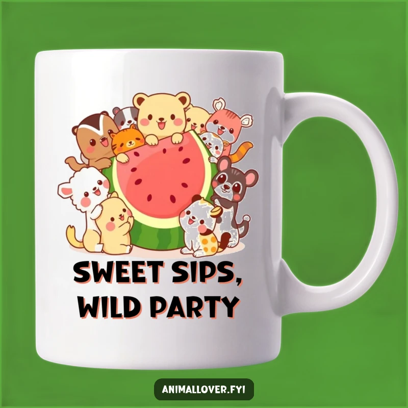 Funny Watermelon Party Animals Mug - The Perfect Gift for Sharing Joy and Laughter