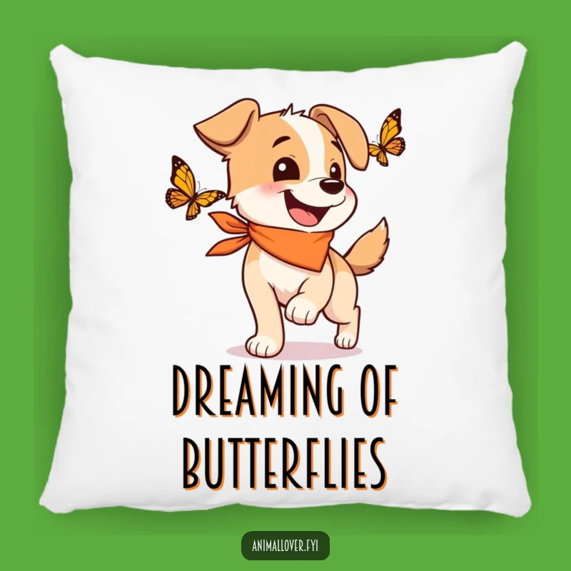 Funny Happy Dog Pillow: Soft Bandana Pup, Comfy Joyful Funny Gift!