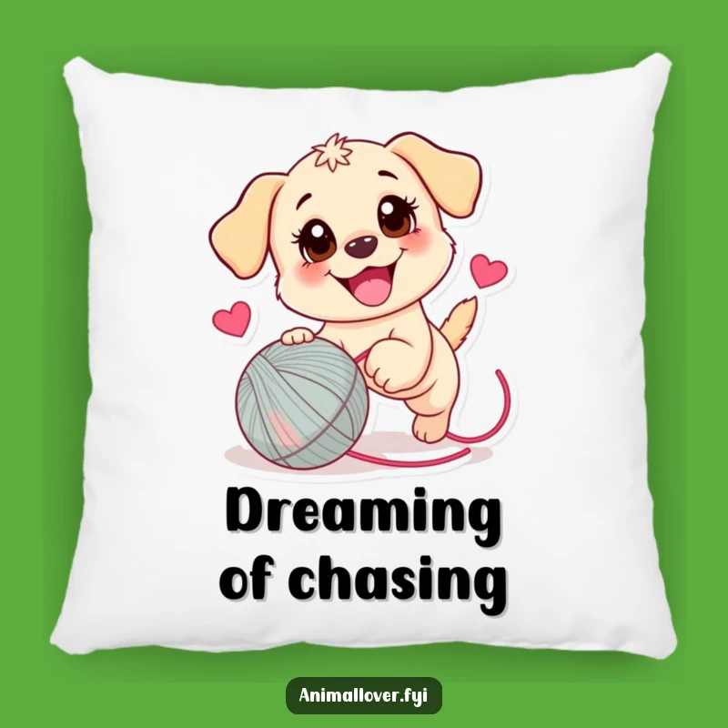 Funny Puppy Yarn Ball Pillow: Cozy & Cute Pup Accent - Hilarious Home Decor Gift