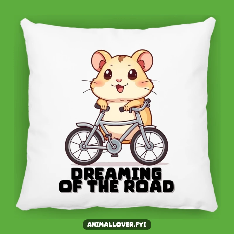 Funny Hamster Bicycle Pillow: Soft & Hilarious Pet Comfort Gift