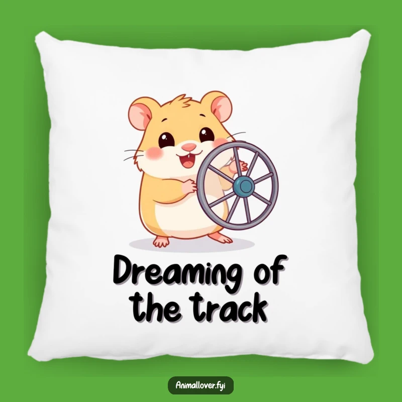 Funny Hamster Running Wheel Pillow: Cute & Comfy Accent for Pet Lovers