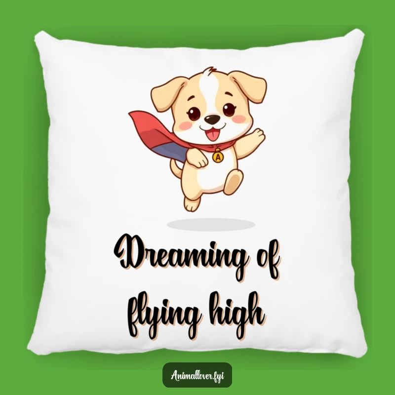 Funny Brave Puppy Cape Pillow: Cozy Up with a Heroic Hug of Hilarious Comfort