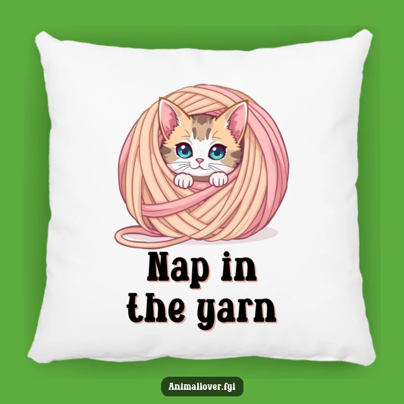 Funny Curious Cat Yarn Pillow, Bring Cozy Mystery and Playful Cuddles
